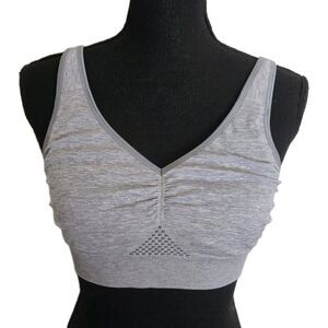 Anita Bra Lotta Post Mastectomy Medium Seamless Pockets Non-wired Gray